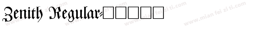 Zenith Regular字体转换